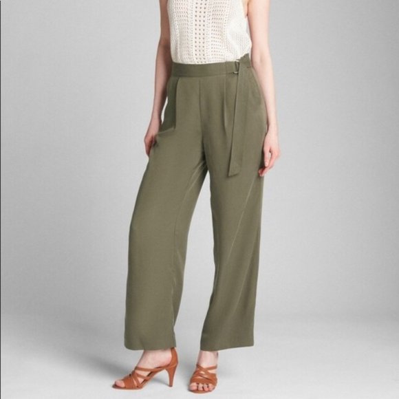 GAP High Rise Belted Wide Leg Pants - Picture 1 of 1
